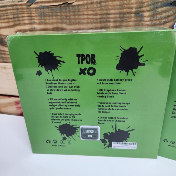 TPOB Pro XO Clipper & X Trimmer Brushless Professional Barber Set Slime Green - Picture 5 of 7